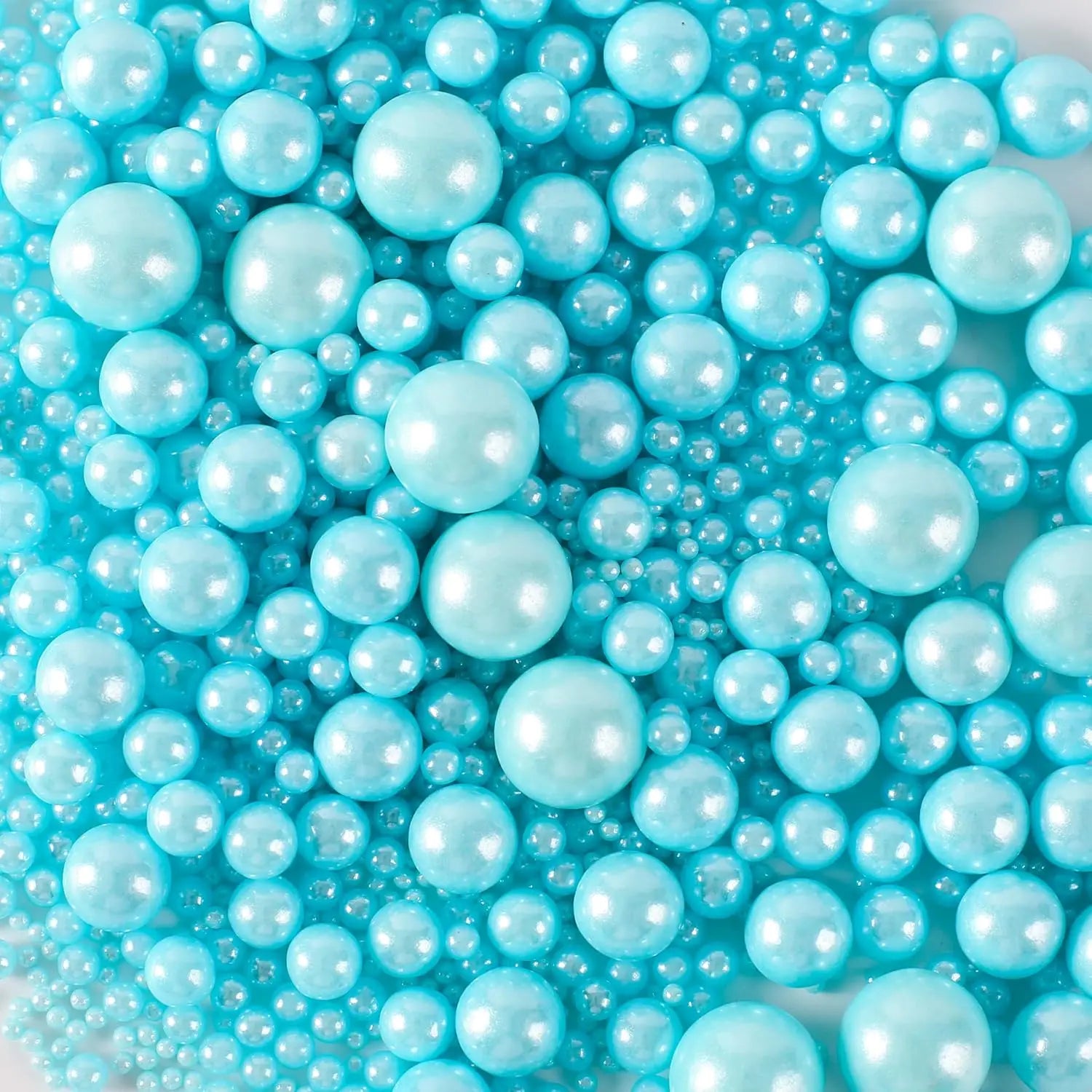 Perles Décoratives Bleues pour Gâteau Chic