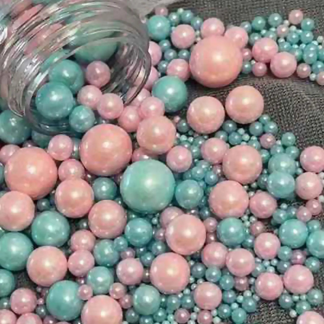 Perles Gâteau Roses et Bleues Moderne
