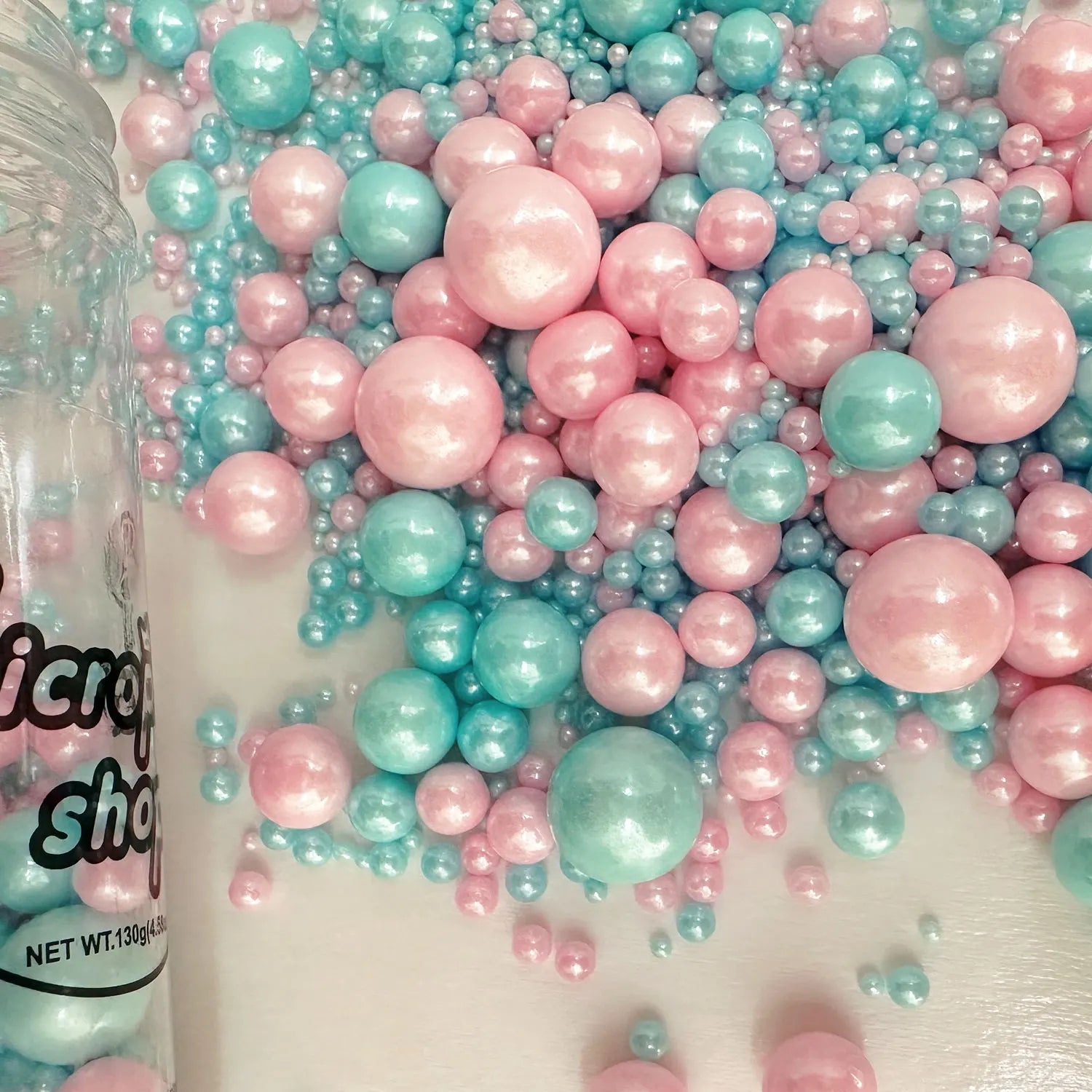 Perles Gâteau Roses et Bleues Pastel