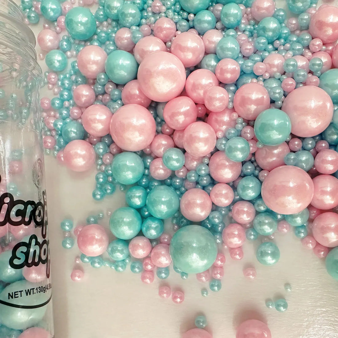 Perles Gâteau Roses et Bleues Pastel
