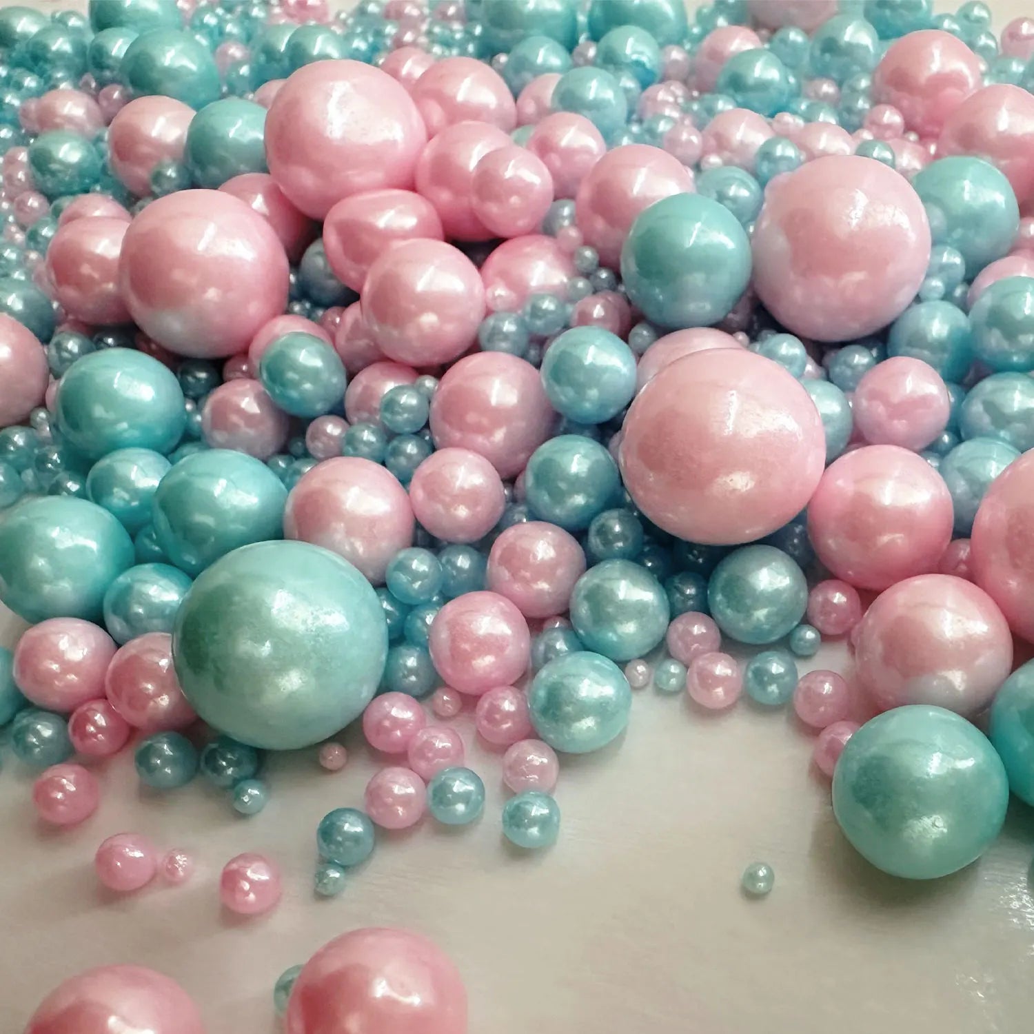 Perles Gâteau Roses et Bleues Unique