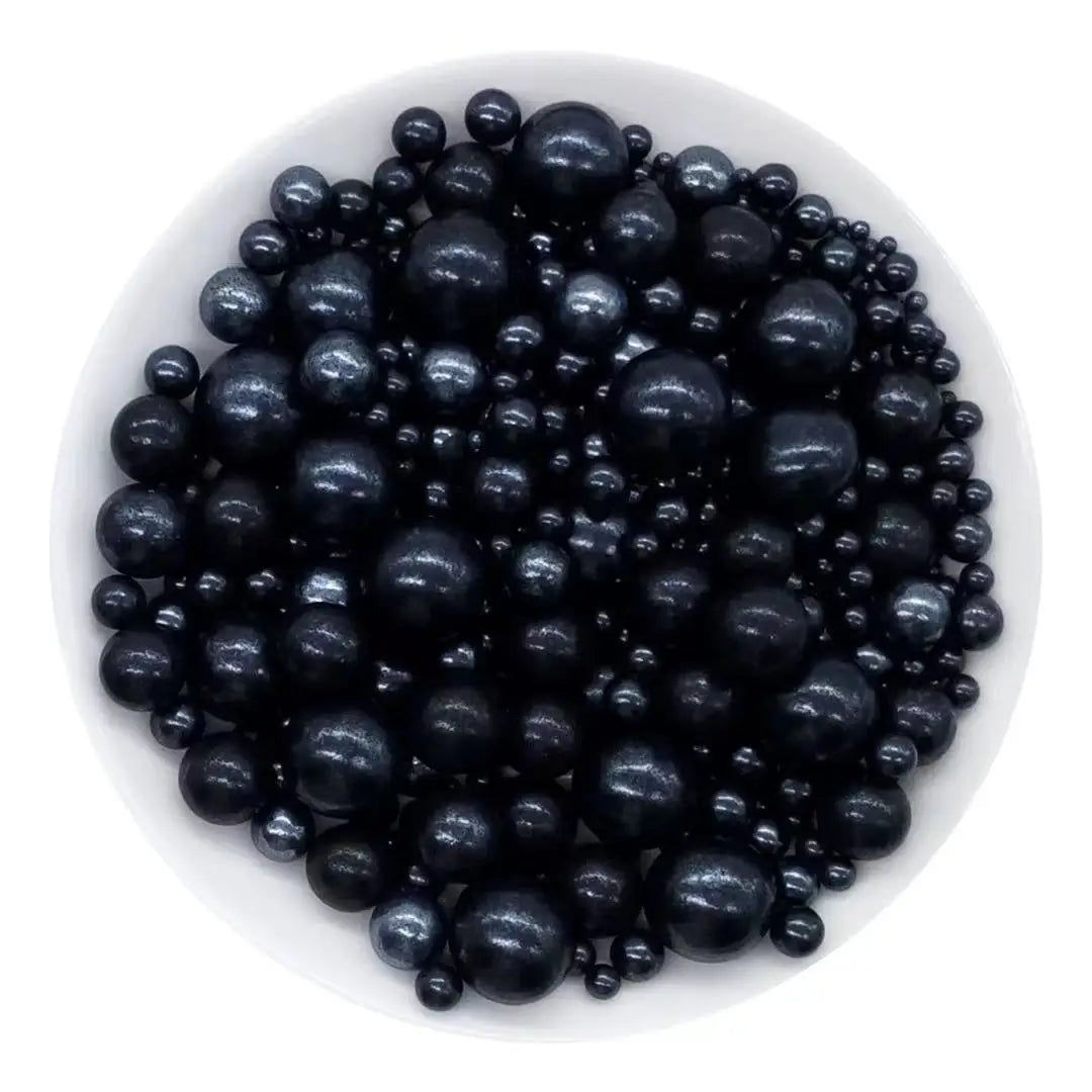 Perles Noires Comestibles pour Gâteau élégant