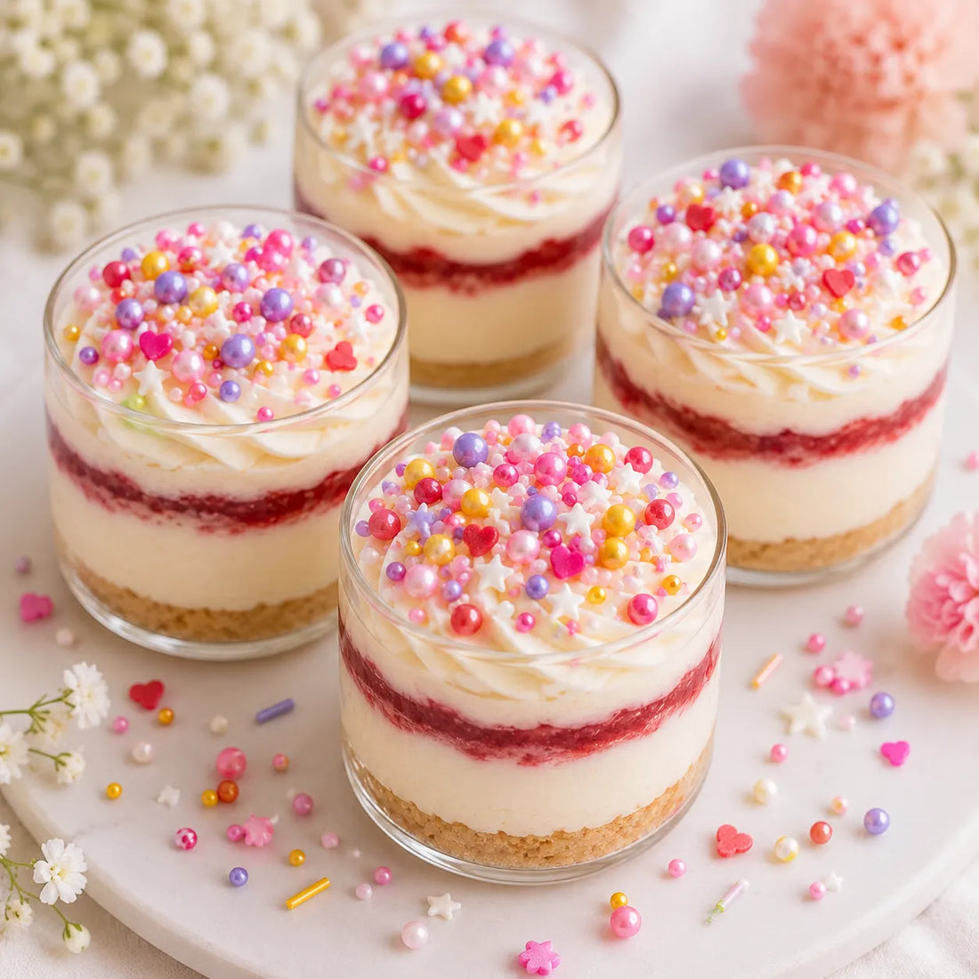 Perles Sucre Comestible Gâteau romantique