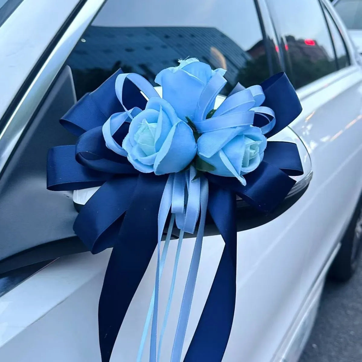 Petit Bouquet de Fleurs Artificielles Bleues Voiture Chic