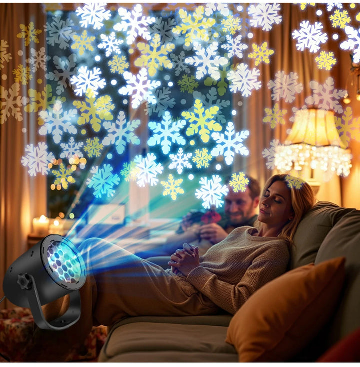 Petit Projecteur Flocons De Neige Magique