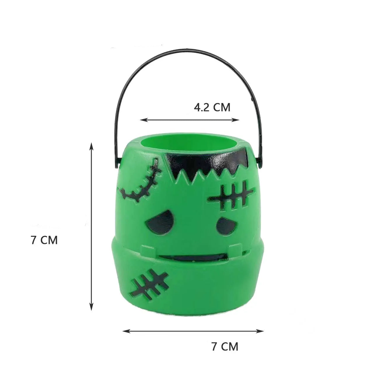 Petit Seau à Friandises Zombie Vert Chic