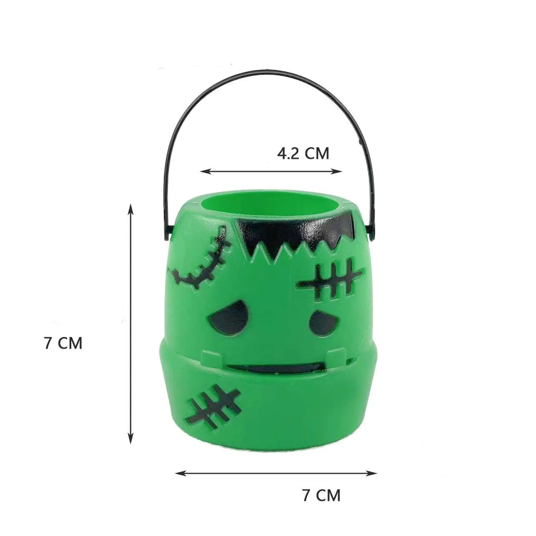 Petit Seau à Friandises Zombie Vert Chic