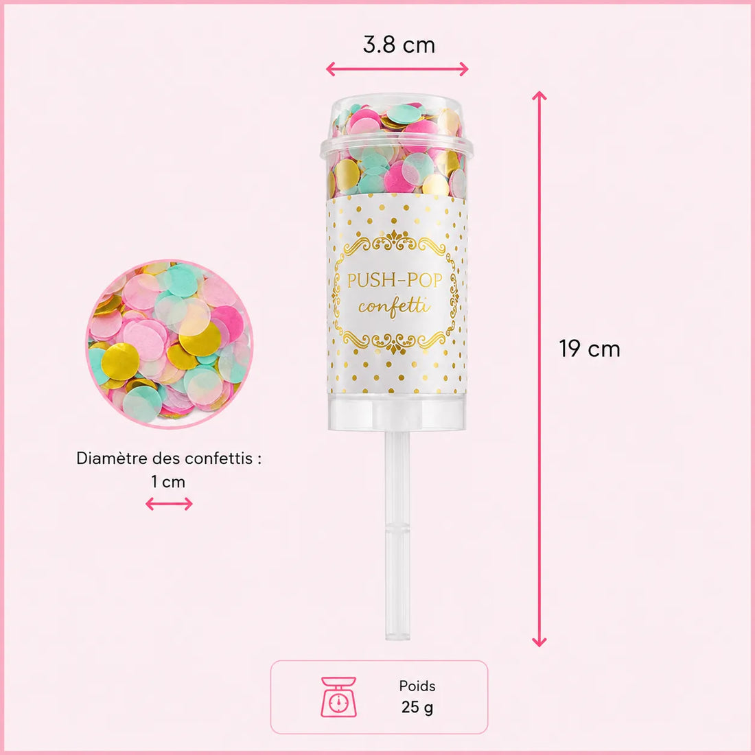 Petit lanceur à Confettis festifs Unique