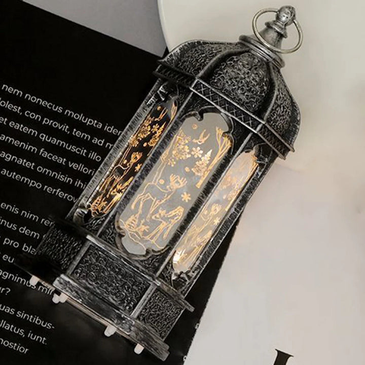 Petite Lanterne Noire Rétro Noël