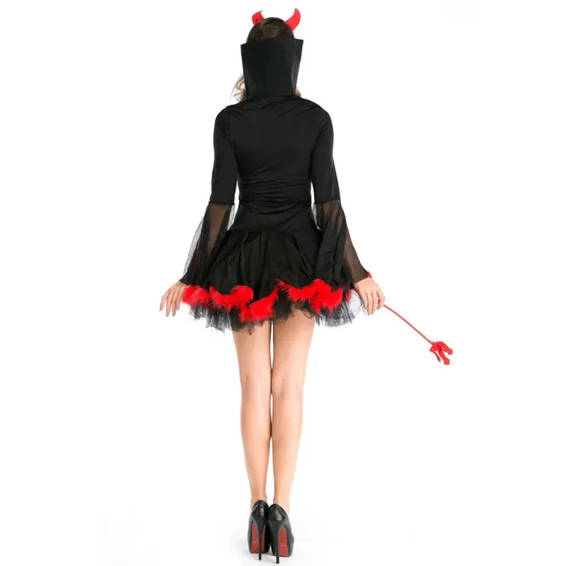 Petite Robe de Vampire Noir Dos