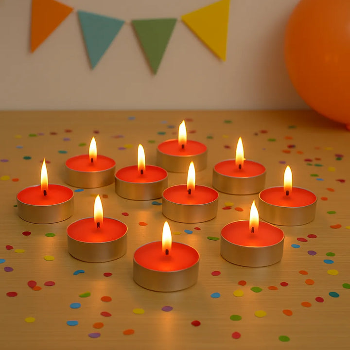 Petites Bougies Décoratives Rouges 1