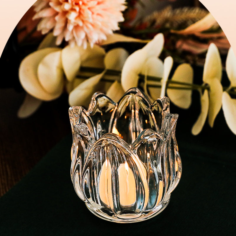 Photophore Mariage Romantique Tulipe design