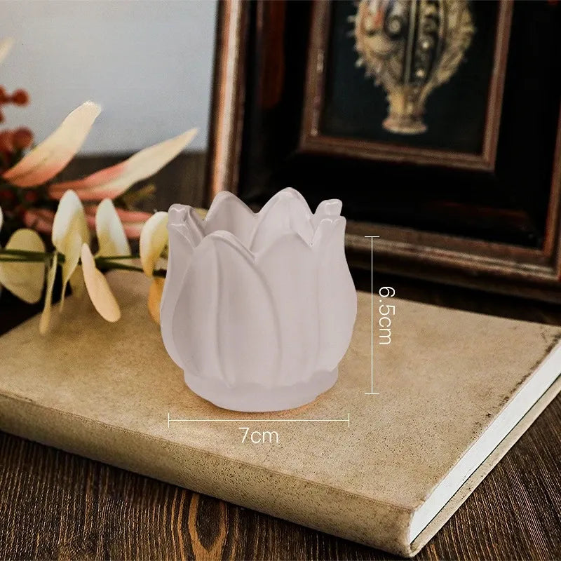 Photophore Mariage Tulipe vintage