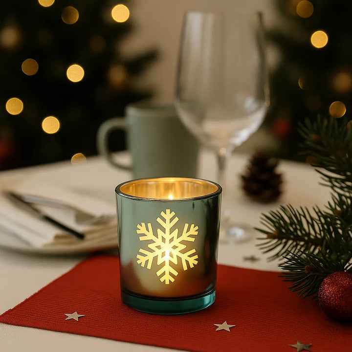 Photophore à  Motif Flocon Chic