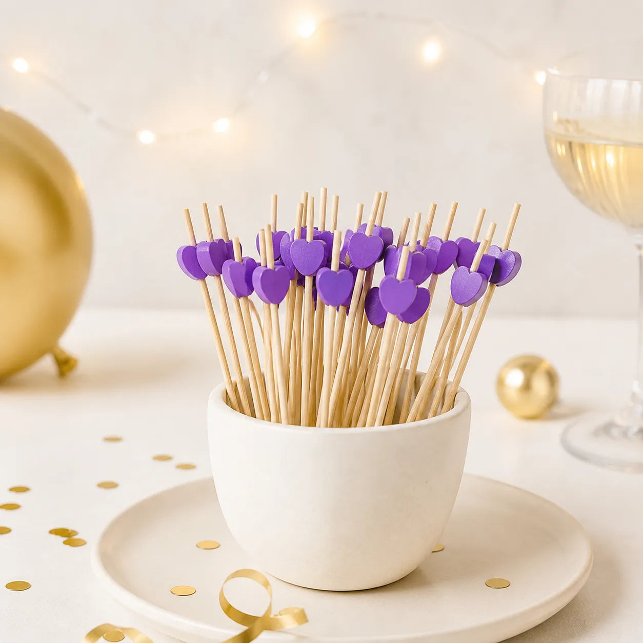 Pic Alimentaire Cœur Violet Chic