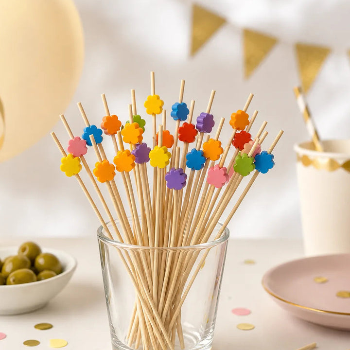 Pic Alimentaire Fleur Colorée Festive