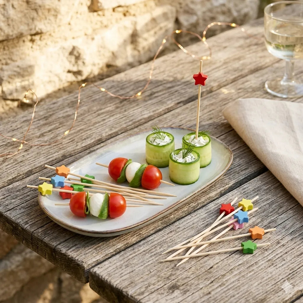 Pic Cocktail Etoiles Multicolores Minimaliste