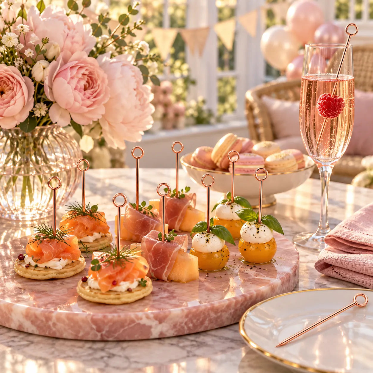 Pic Cocktail Rose Gold en Acier Inoxydable Original