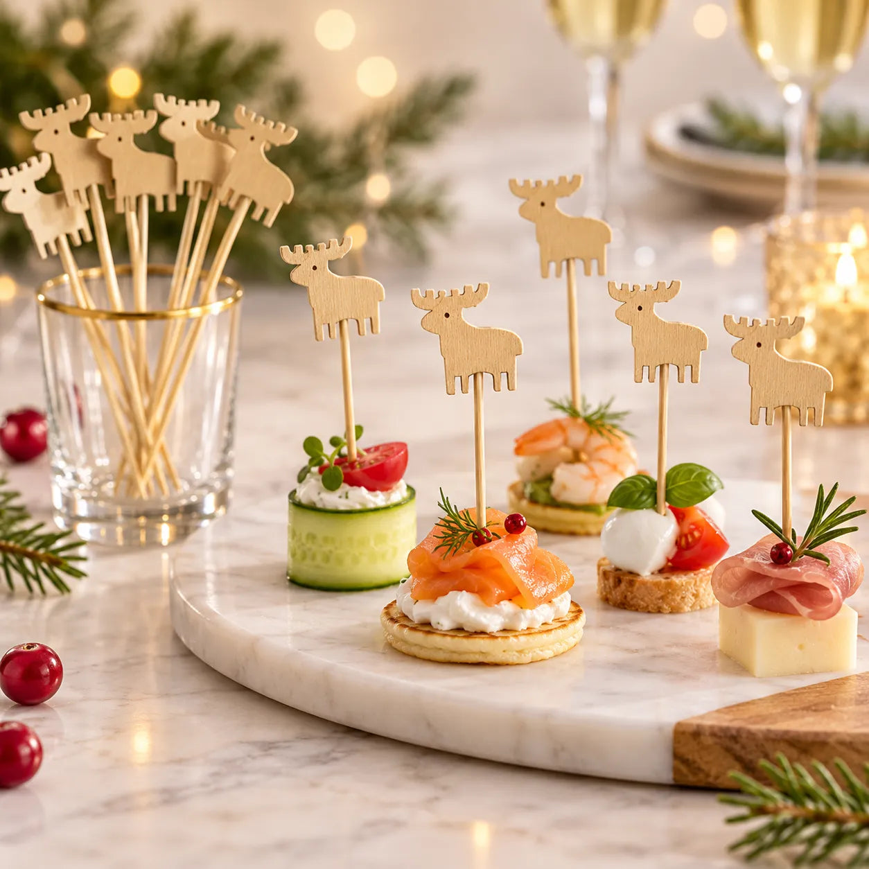 Pics Alimentaires Elan en Bois mignon