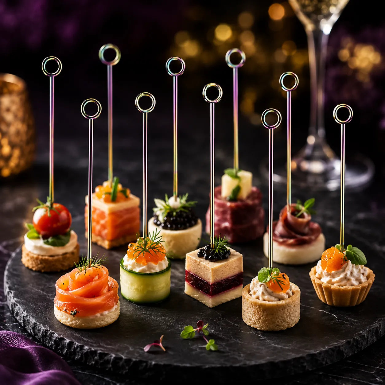 Pics Cocktail Arc-en-ciel En Inox moderne