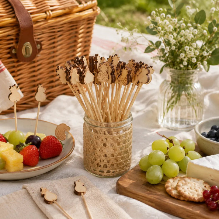 Pique Alimentaire Fruit en Bambou 