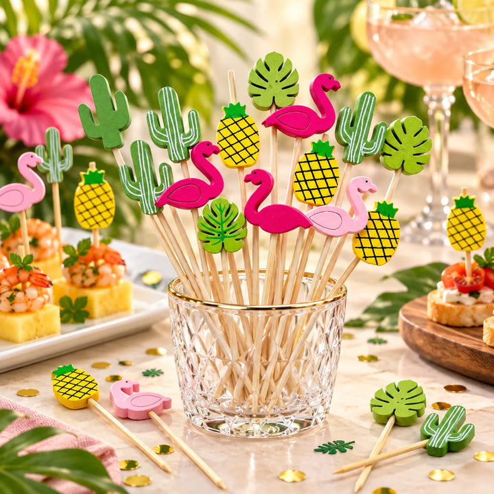 Pique Cocktail Thème Hawaïen festif