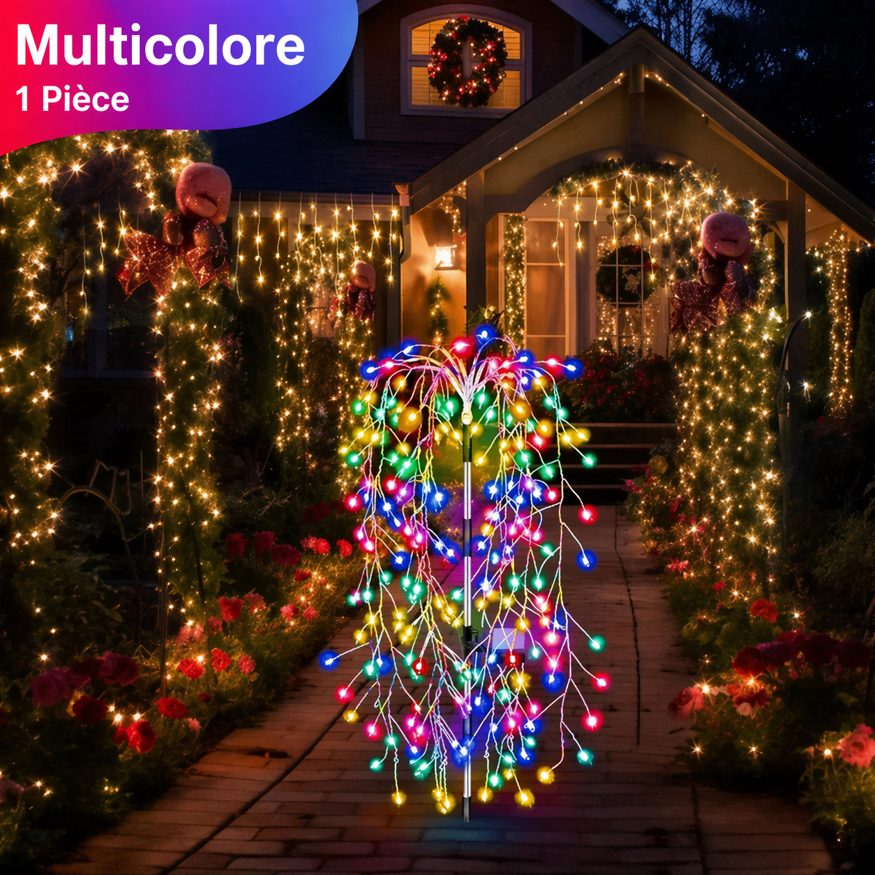 Piquet de Guirlande Feu d’Artifice Multicolore Design