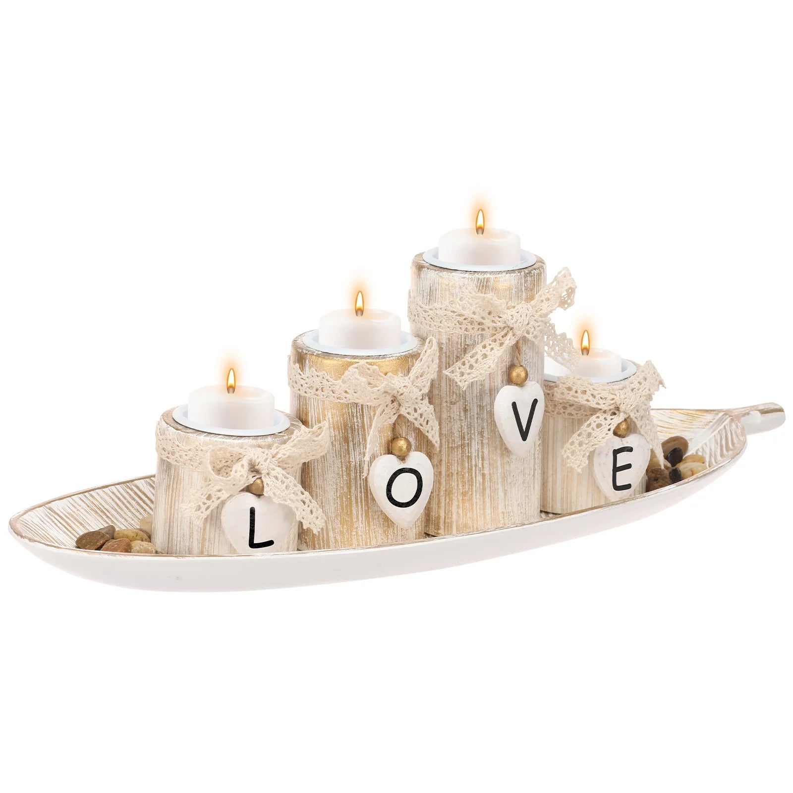 Plateau à Bougeoirs Saint-Valentin Design