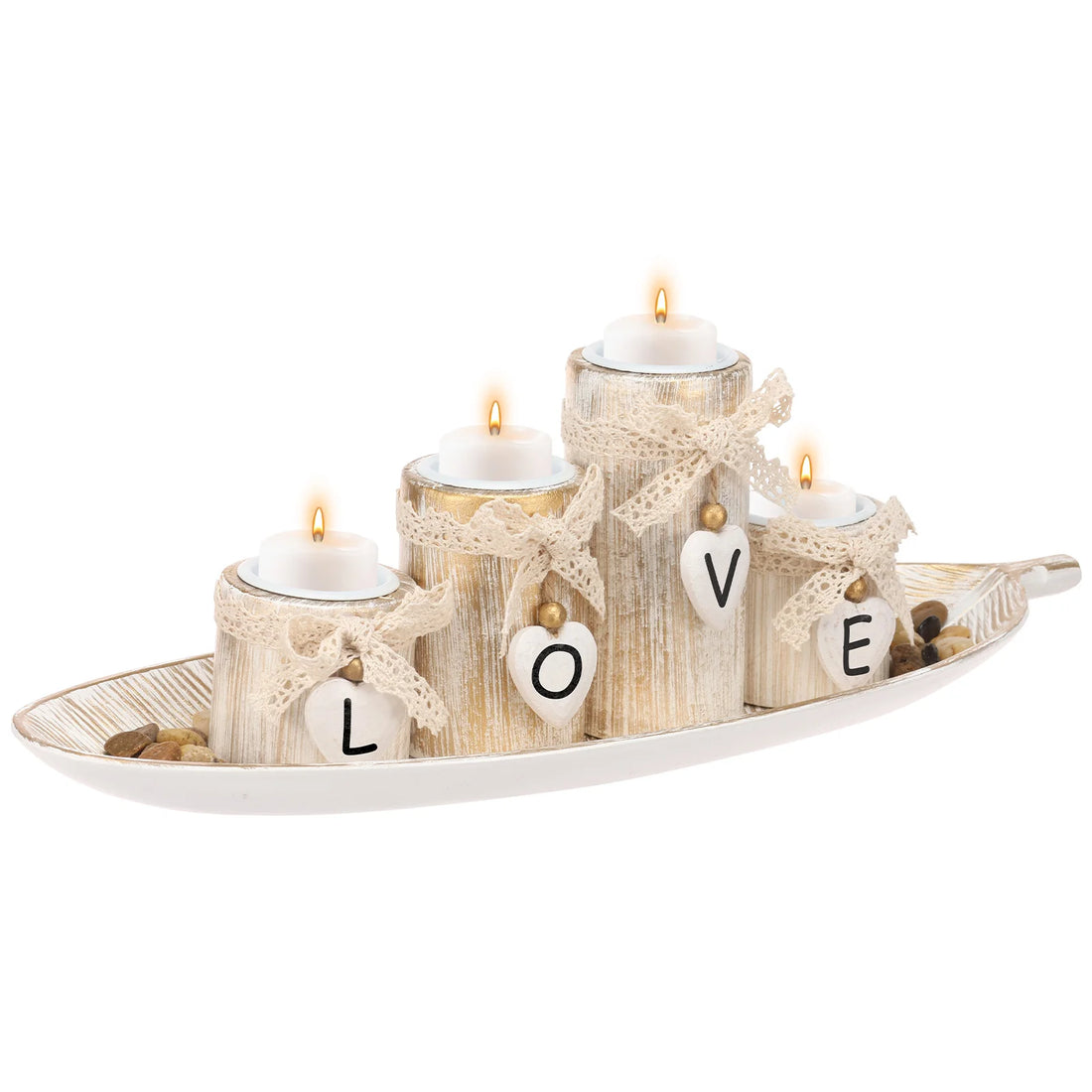 Plateau à Bougeoirs Saint-Valentin Design