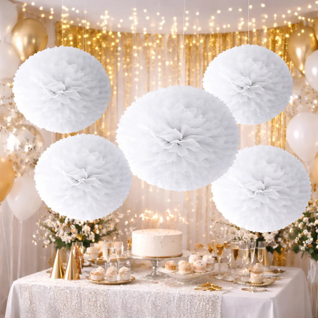 Pompon Décoratif Blanc 