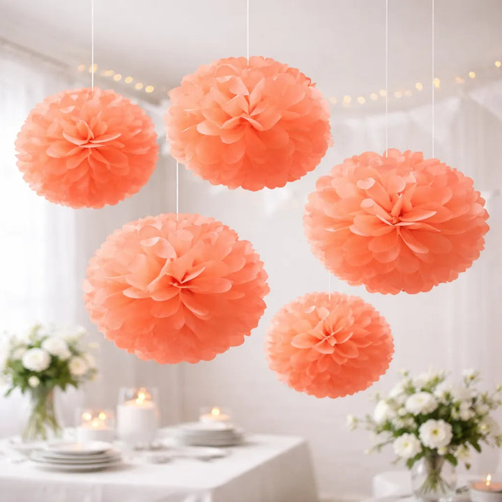 Pompon Décoratif Couleur Pêche
