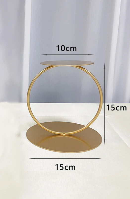 Porte-gâteau Décoratif Doré Unique
