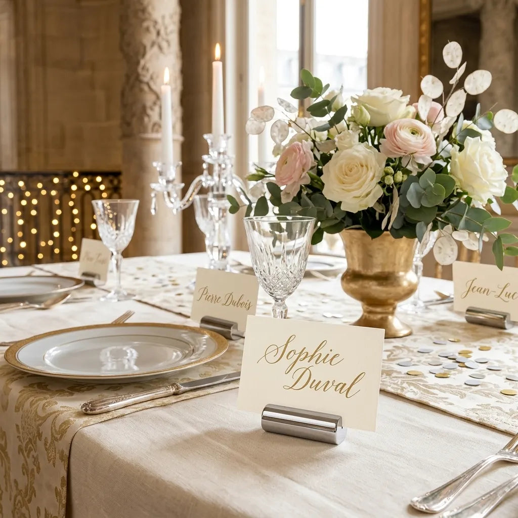 Porte Carte Place Mariage en Métal Unique