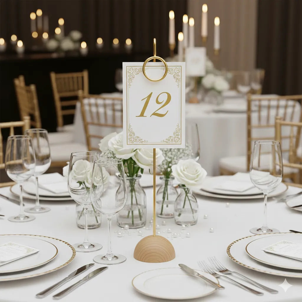 Porte Numéro de Table Mariage Unique