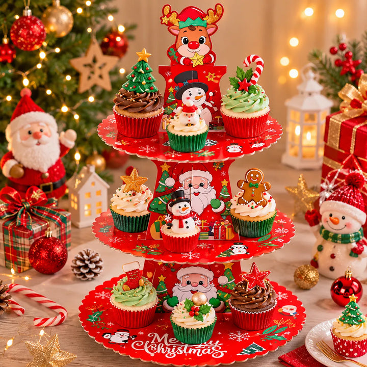 Présentoir à Cupcake Merry Christmas