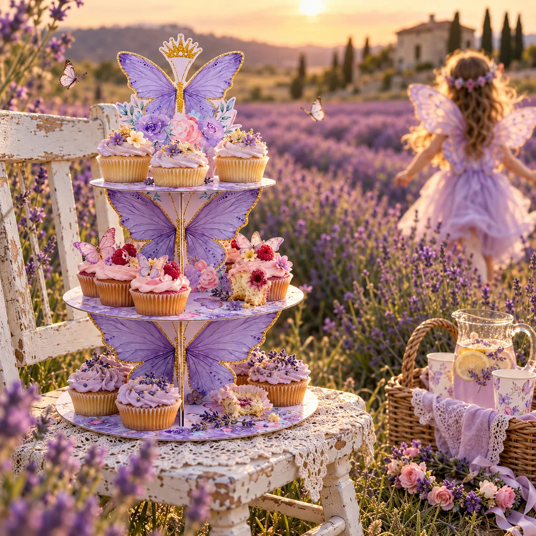 Présentoir Cupcake Papillons Design