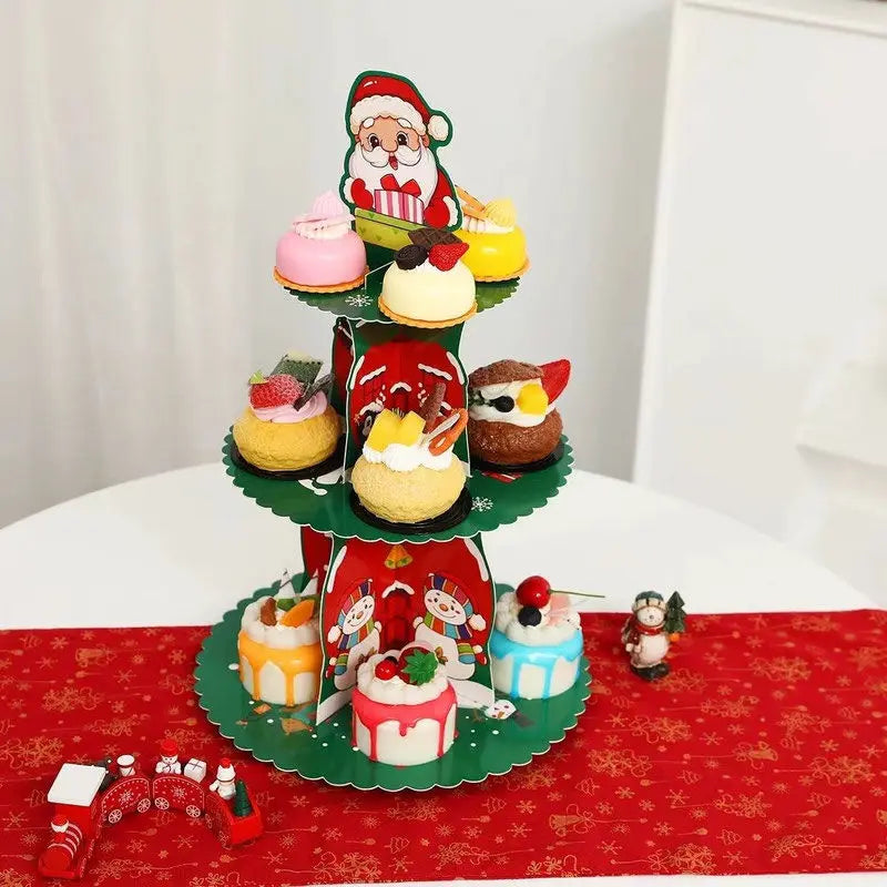 Présentoir à Cupcake Vert Noël Design