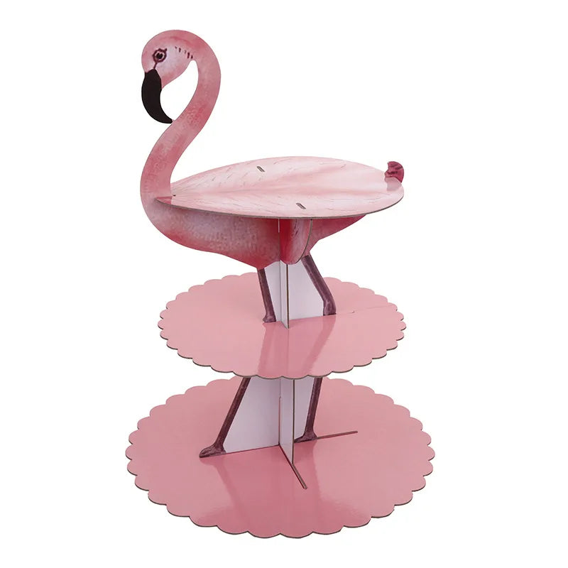 Présentoir à Cupcakes Flamant Rose charmant