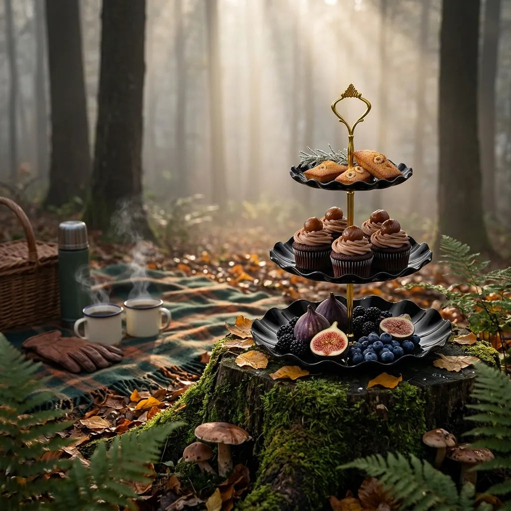 Présentoir Cupcakes Noir en Plastique Design