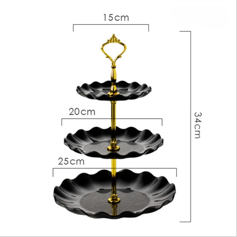 Présentoir Cupcakes Noir en Plastique Raffiné