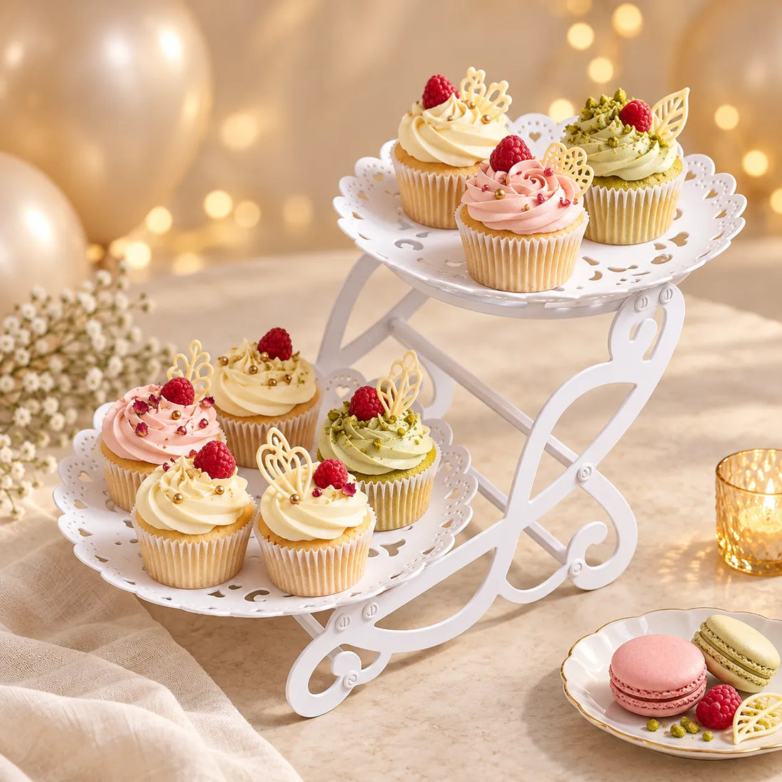 Présentoir à Cupcakes Rond Ajouré Original moderne