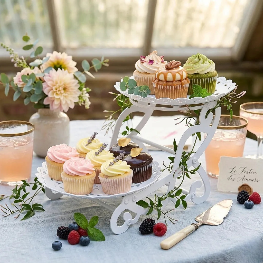Présentoir à Cupcakes Rond Ajouré original