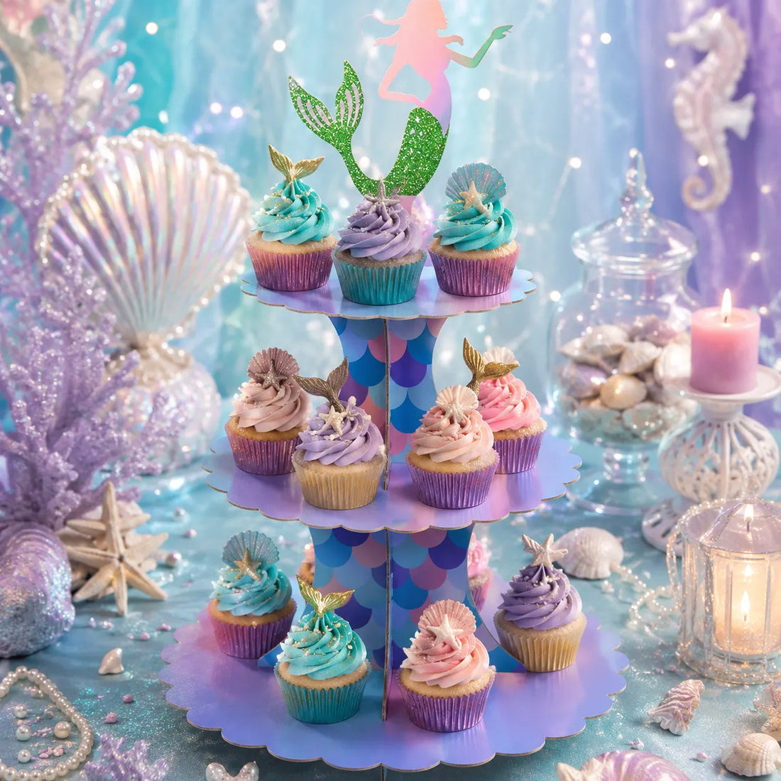 Présentoir à Cupcakes Sirène féerique