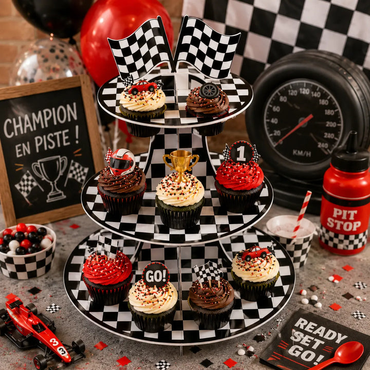 Présentoir Cupcakes Thème Course