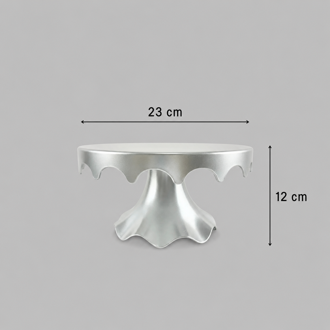 Présentoir à Gâteau Argenté Dimensions
