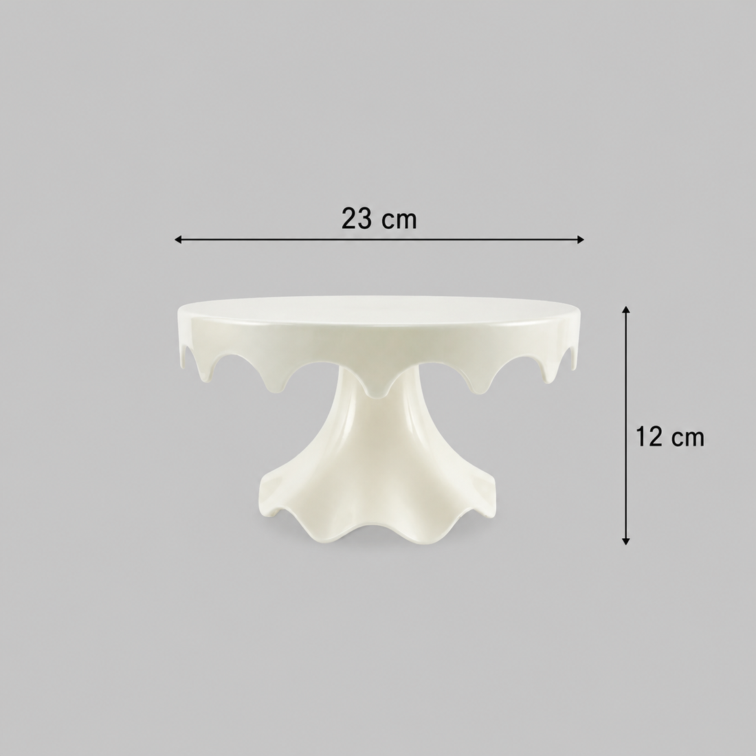 Présentoir à Gâteau Blanc en Plastique Dimensions