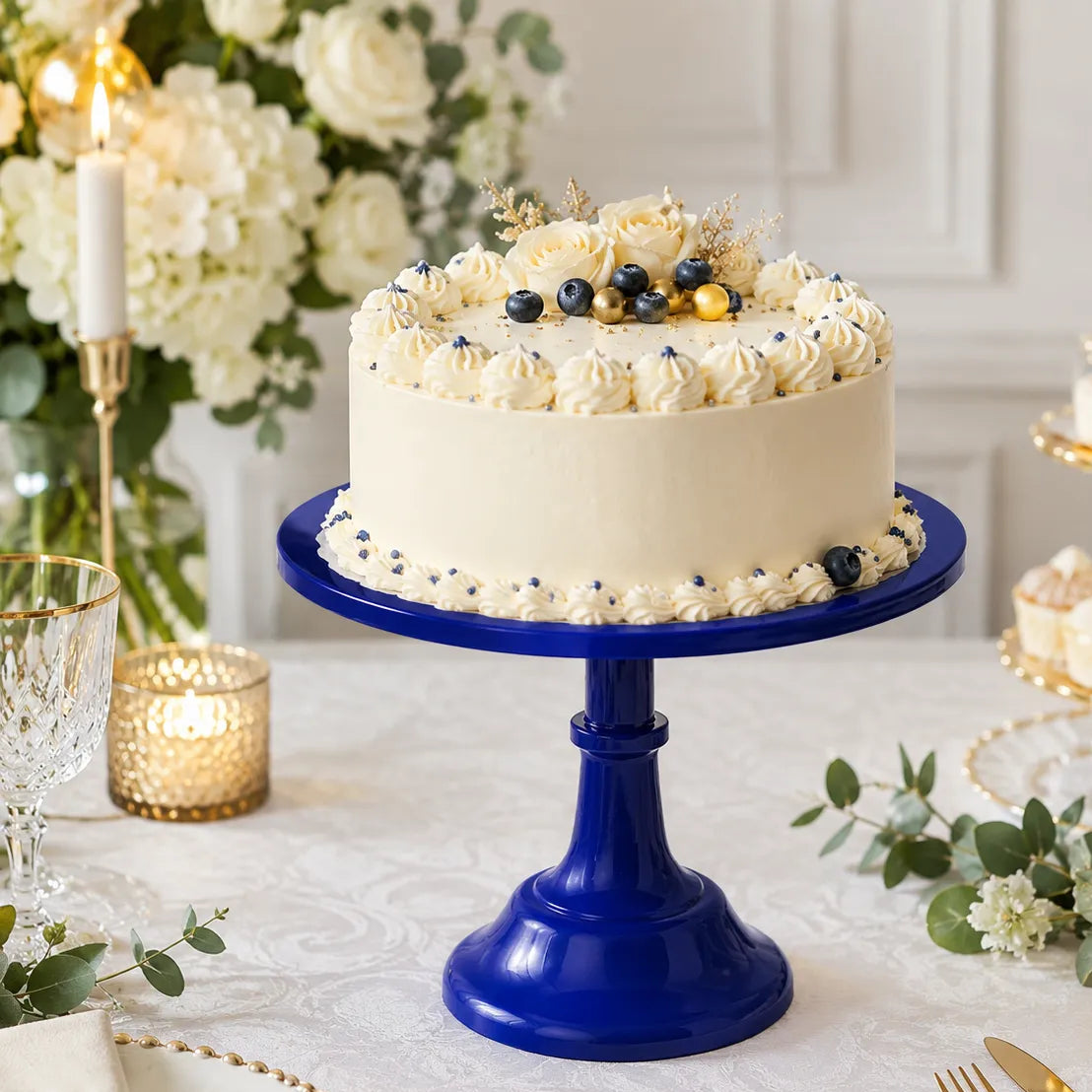 Présentoir à Gâteau Bleu Roi