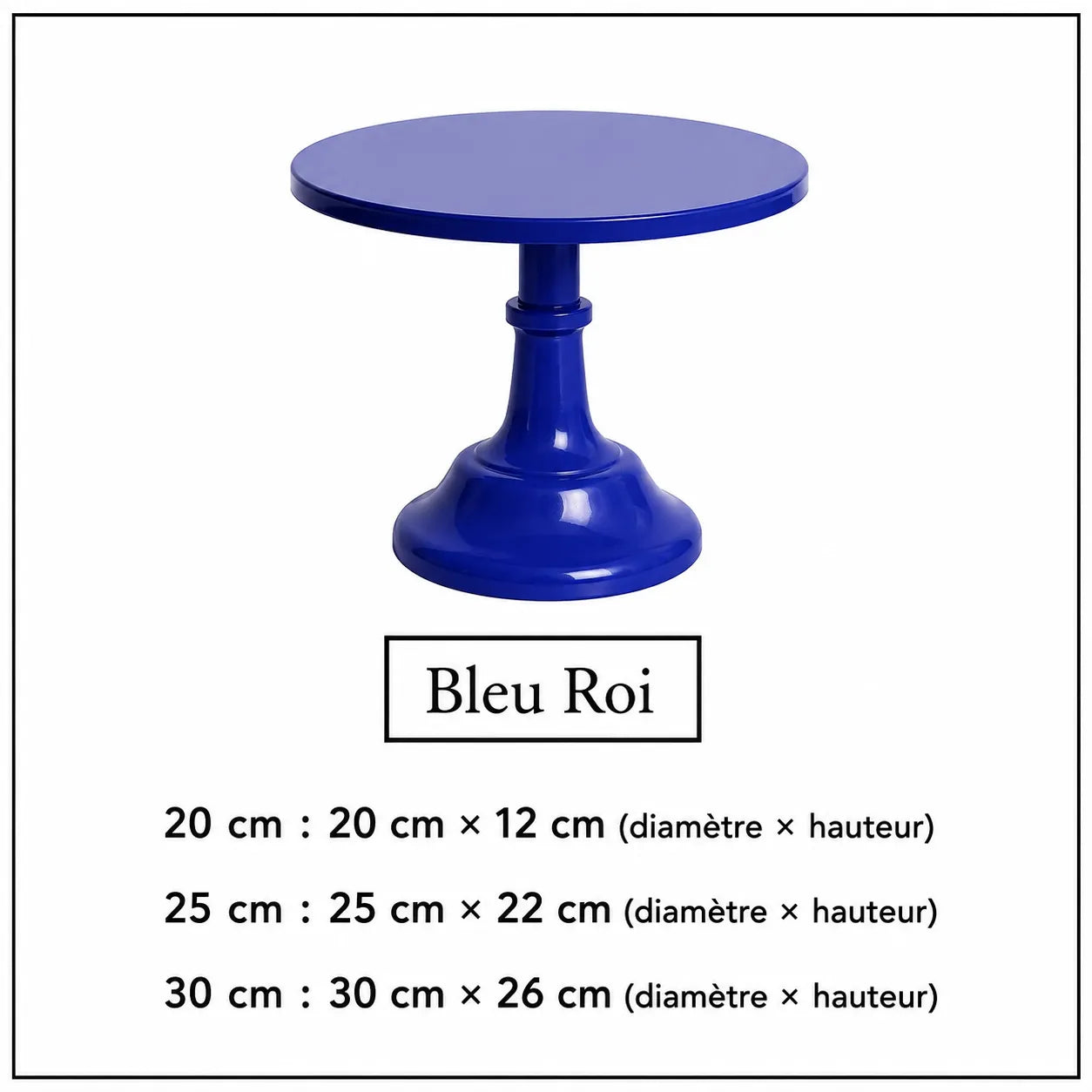Présentoir à Gâteau Bleu Roi Résistante