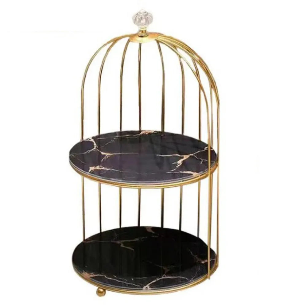 Présentoir à Gâteau Cage d’Oiseau Original Sobre