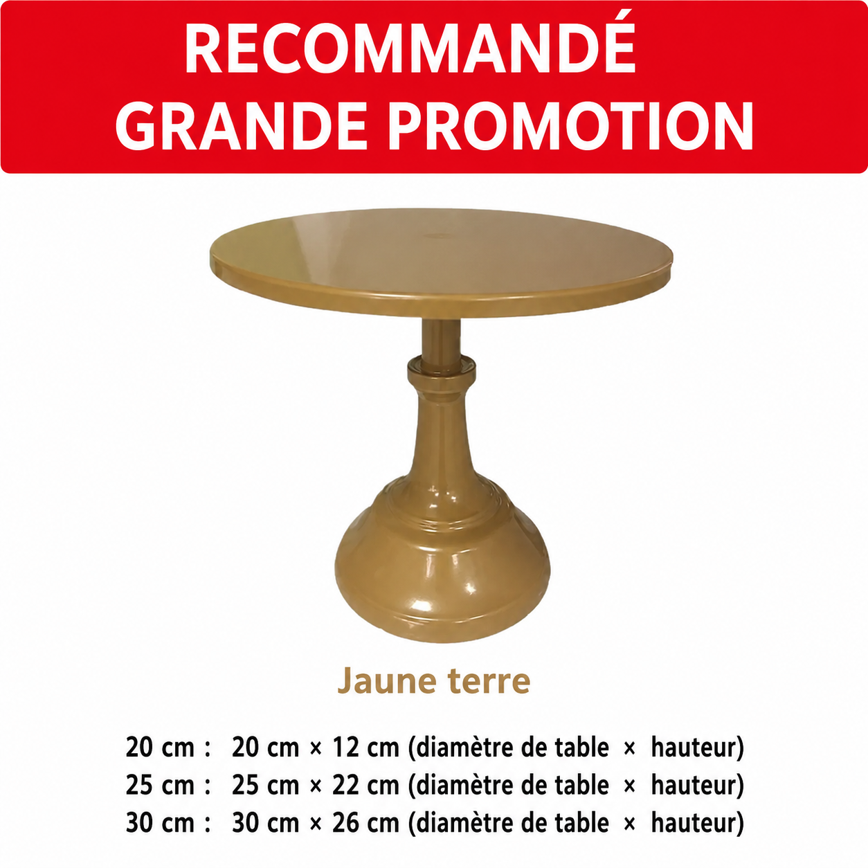Présentoir à Gâteau Design Dimensions